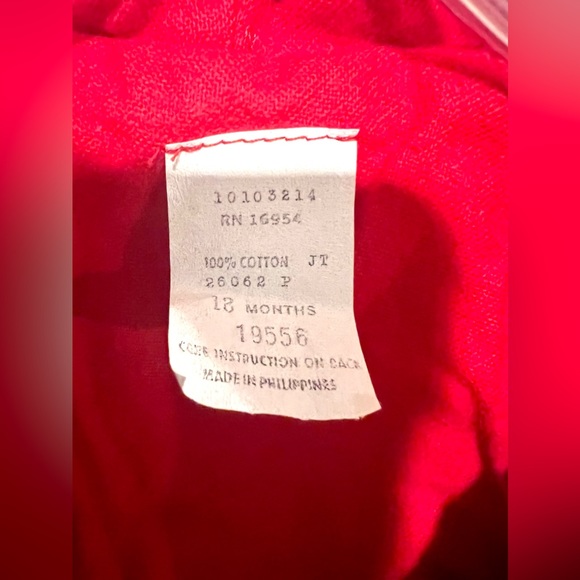 Vintage Baby Bomber Jacket Hoodie 18 Months Red Blue Ivy League 100% Cotton - Picture 13 of 13